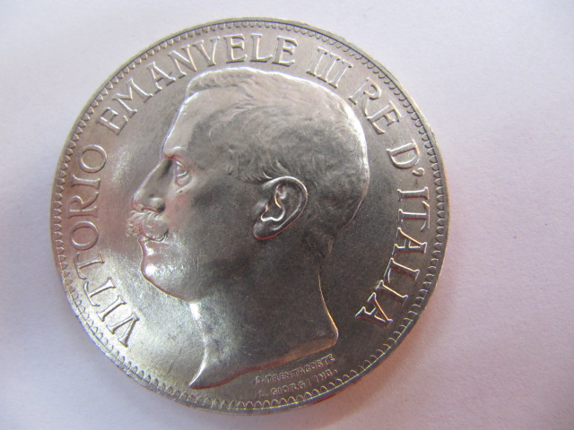 1911年　イタリア銀貨